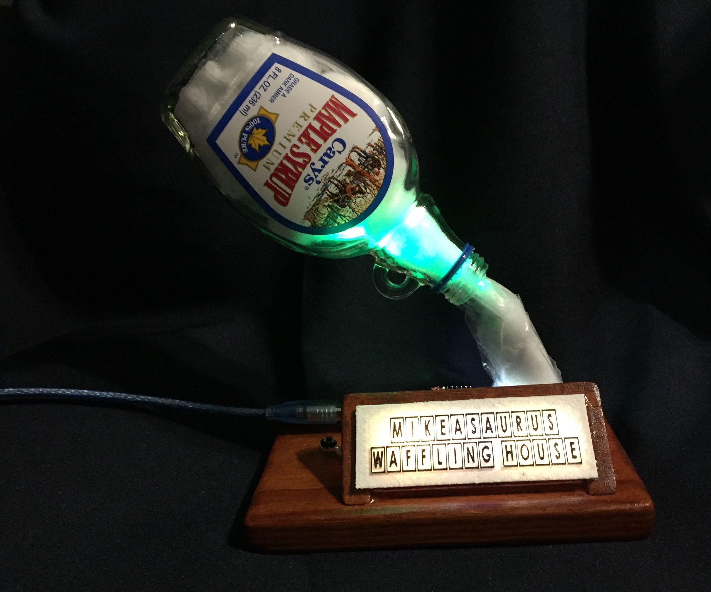 Neopixel Light Up Maple Syrup Bottle Lamp