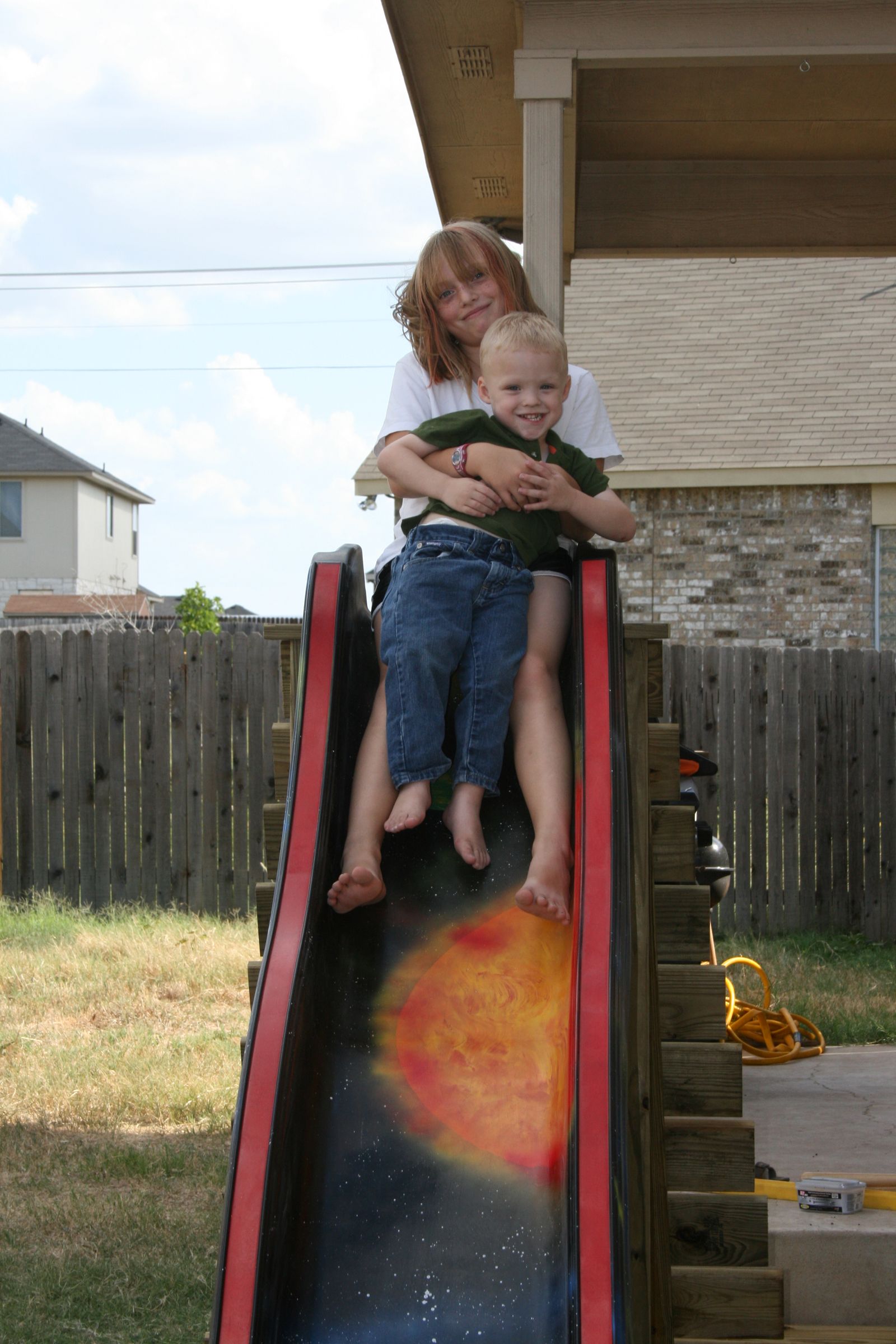 Galaxy Slide With Rock Wall