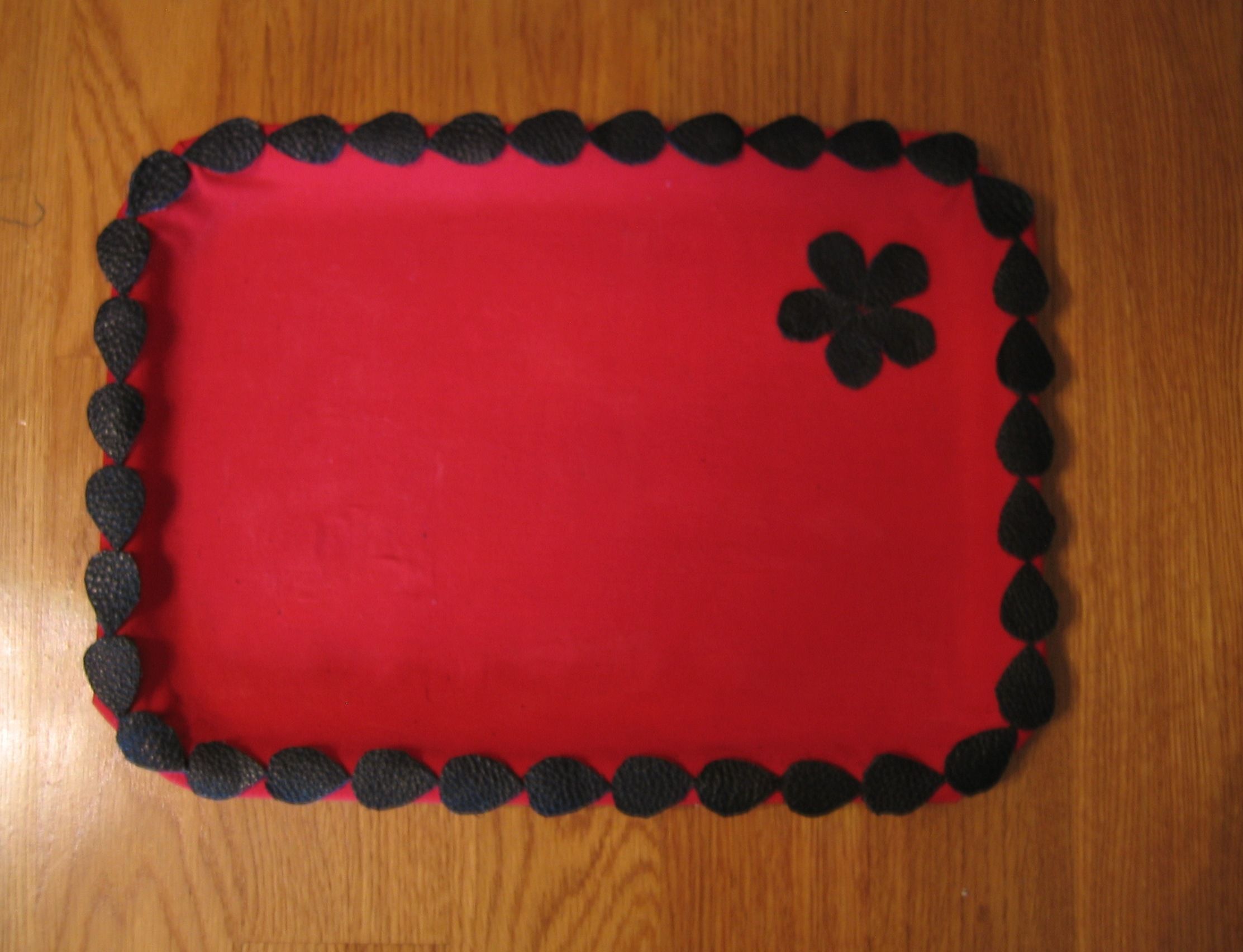 Plastic Tray Covered With Pillowcase!