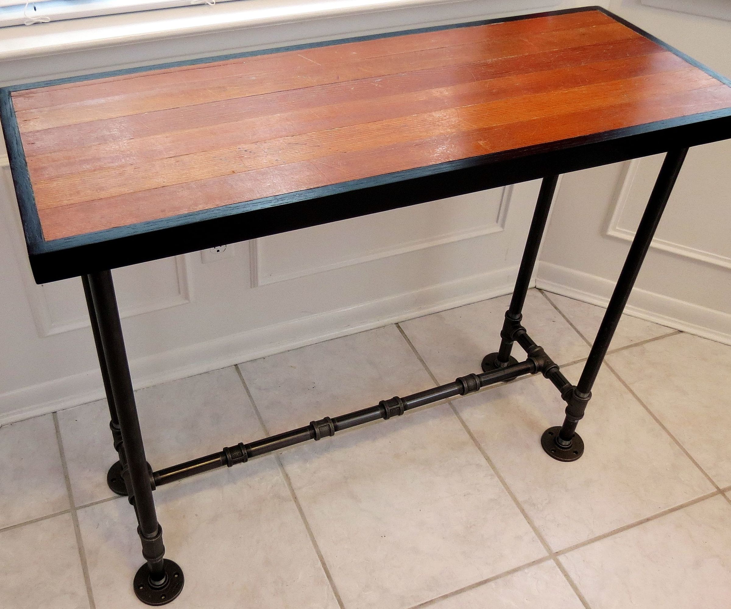 A Table From Discarded Wood Flooring