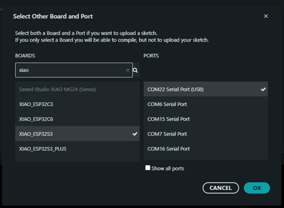 Programming the Xiao ESP32