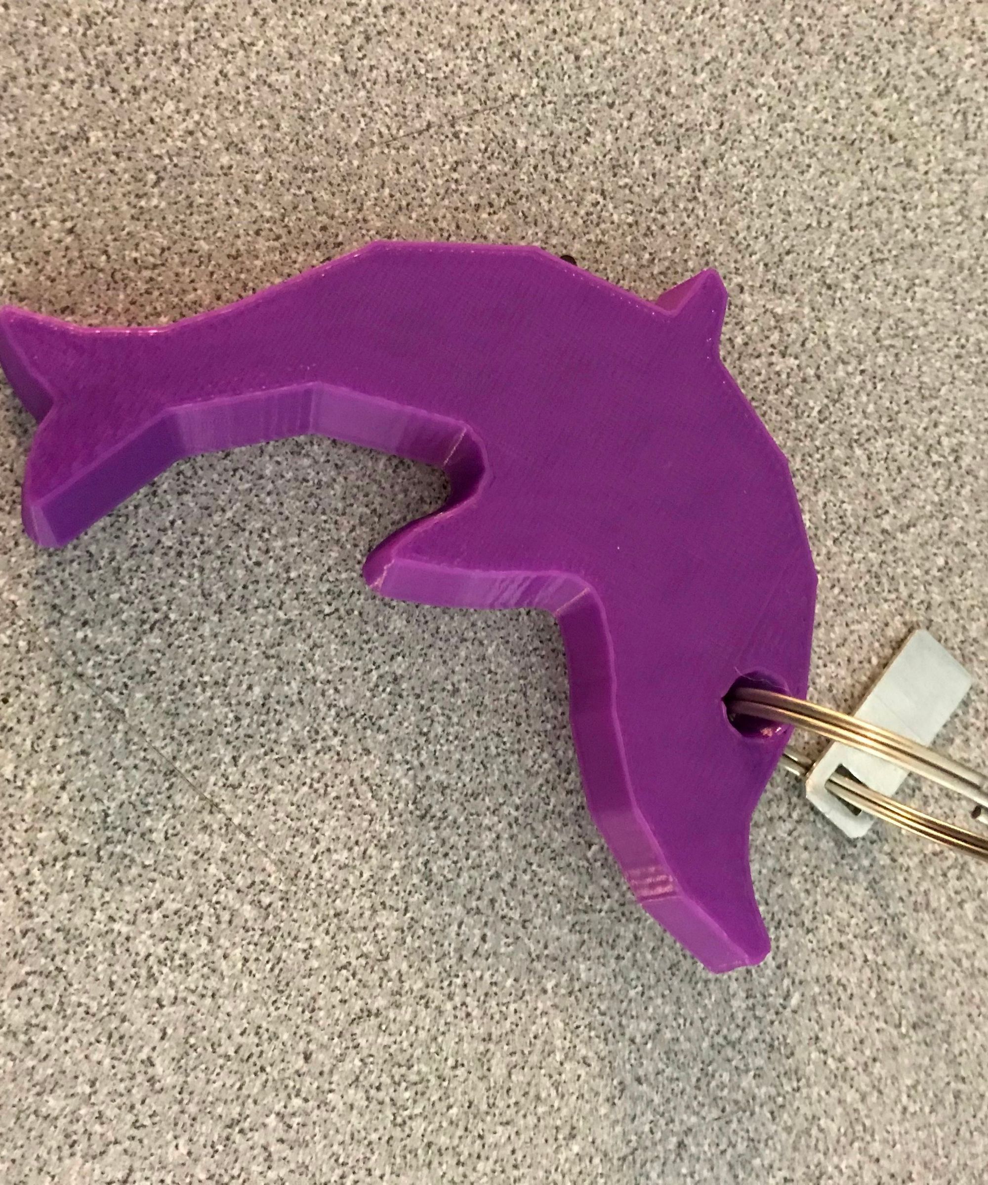 3D Print Dolphin Key Chain 