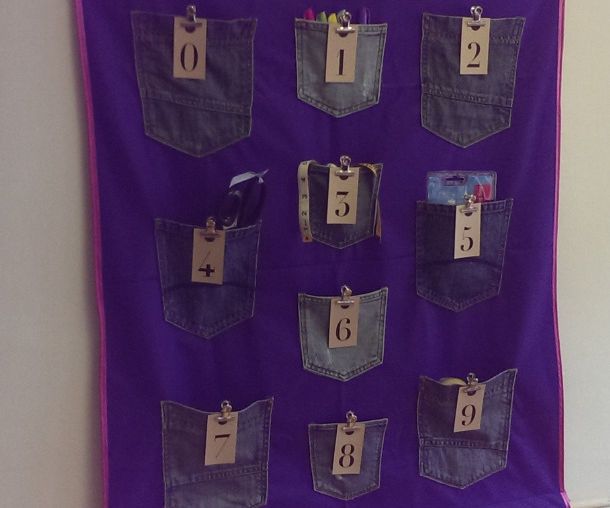 Hanging Wall Pockets From Upcycled Denim