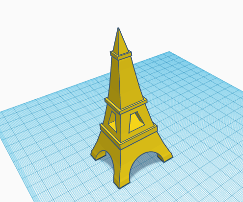 Eiffel Tower 3D Design in TinkerCad