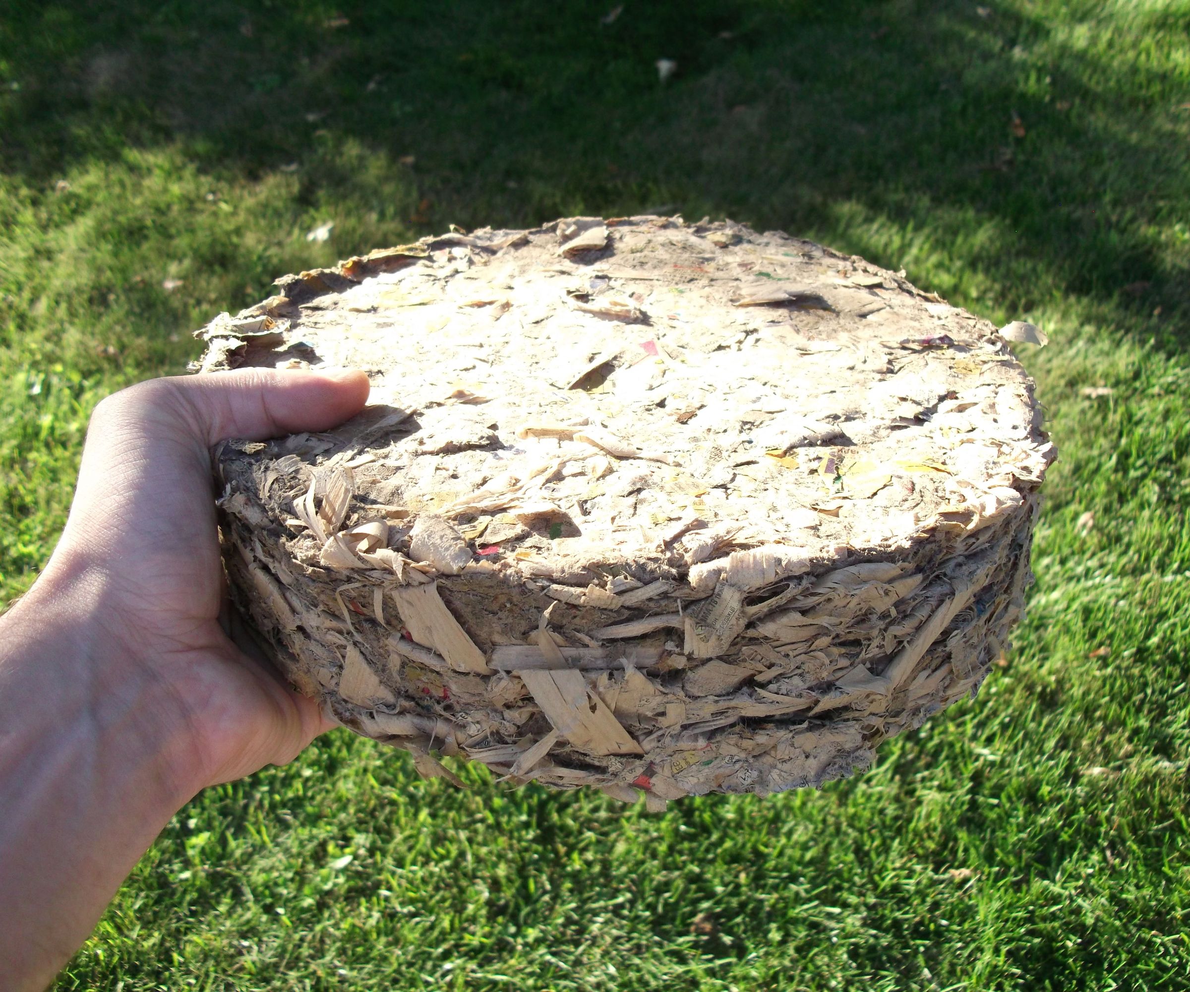 Paper + Wood Shavings Fuel Briquettes