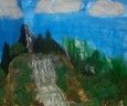 Diorama of a Waterfall