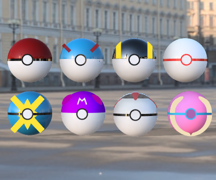 Creating & Coloring Different Kinds of Pokeballs - Colors of the Rainbow