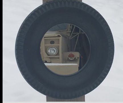 Vintage Car Tire Mirror