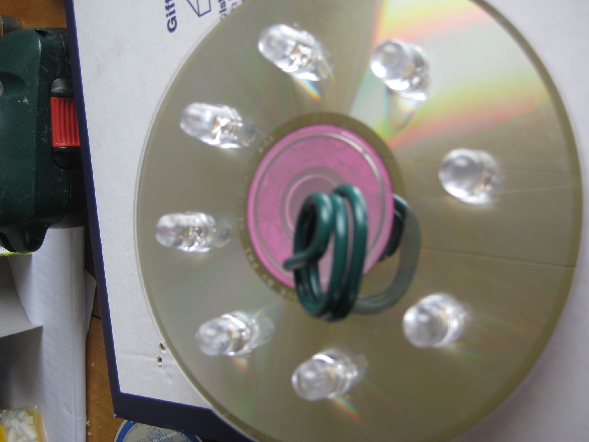 LED CD Light Using 8x 10mm or 5mm Warm White Leds