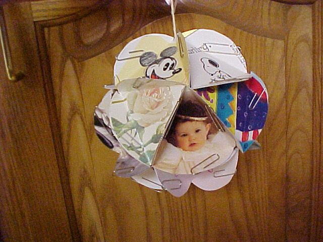 Twenty Sided Ball Made From Greeting Cards