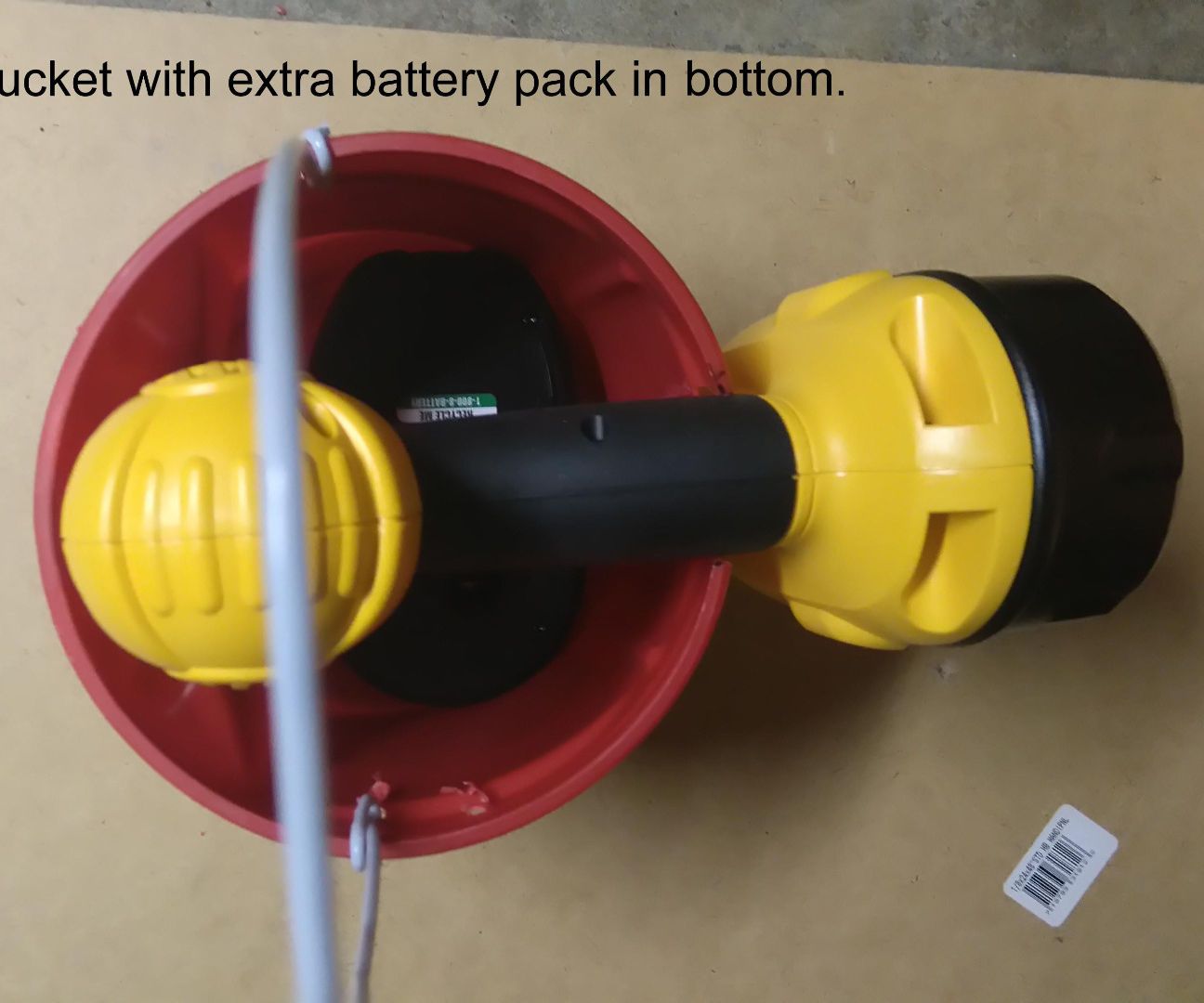 Using Bucket As a Drill Holder