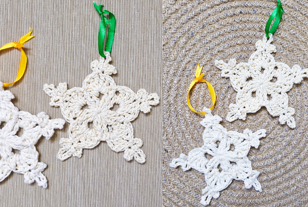 Snowdrift Crochet Snowflake Ornament Pattern