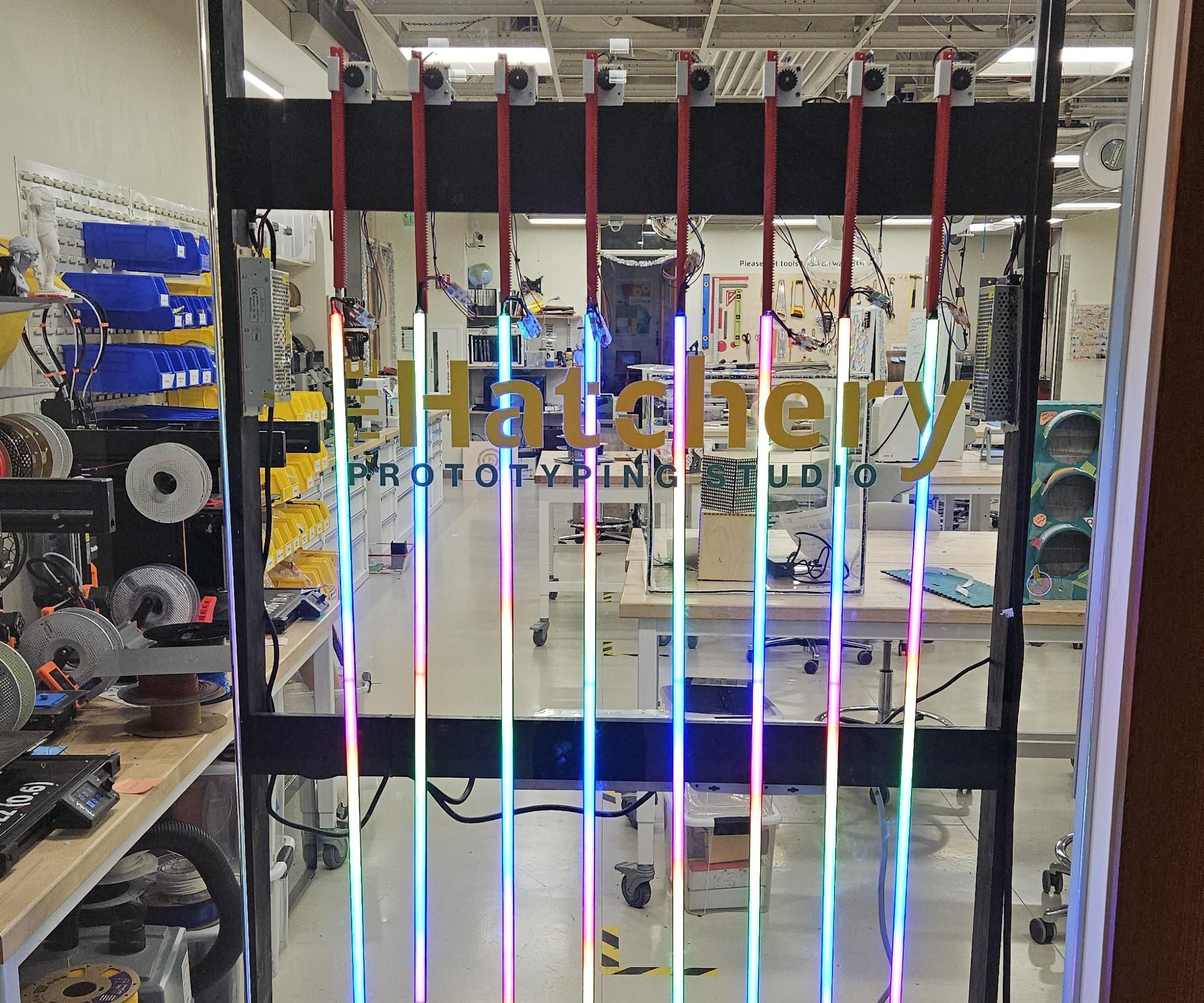 Persistence-of-Vision Neopixel Display