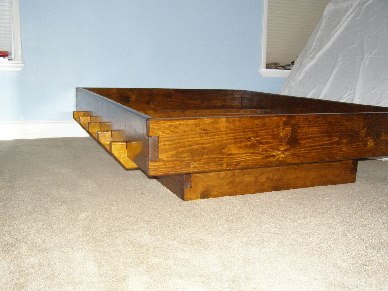 Bed Frame-Knockdown, No Fasteners or Glue