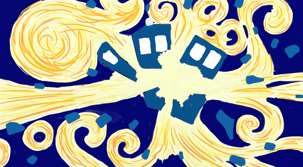 Van Gogh Exploding Tardis