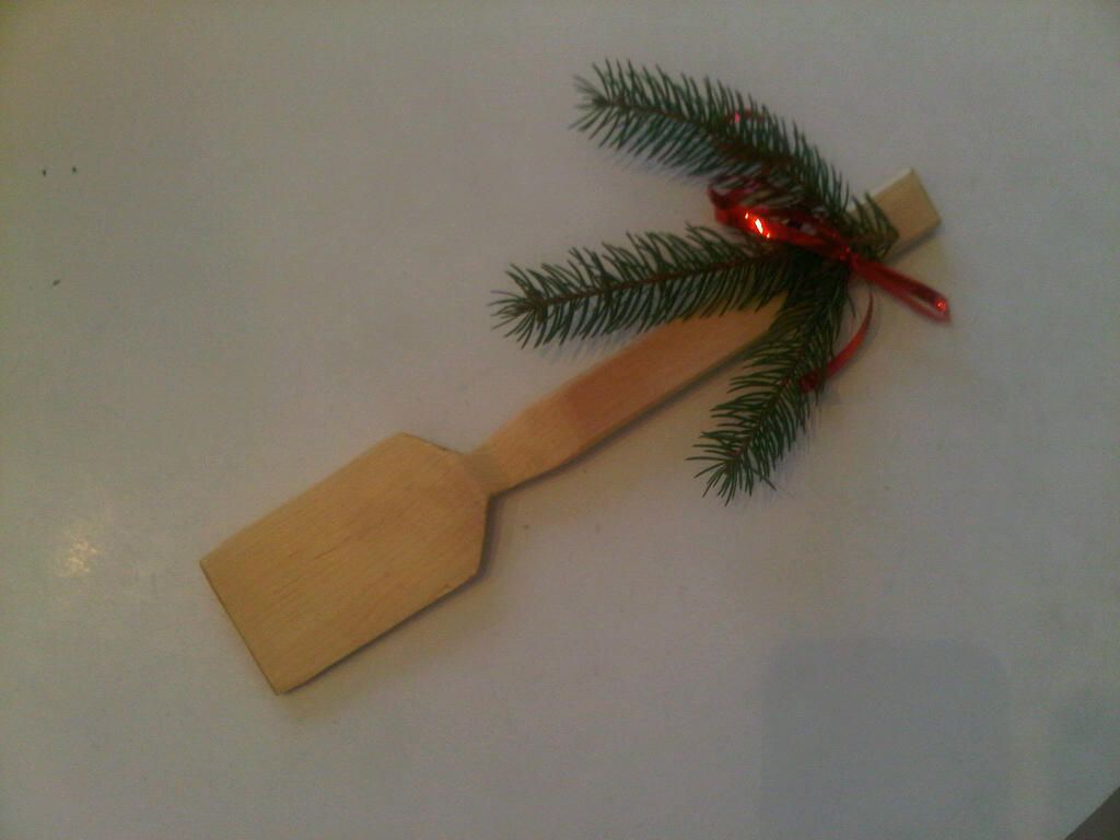 Hand Carved Wooden Spatula & Stocking Stuffer