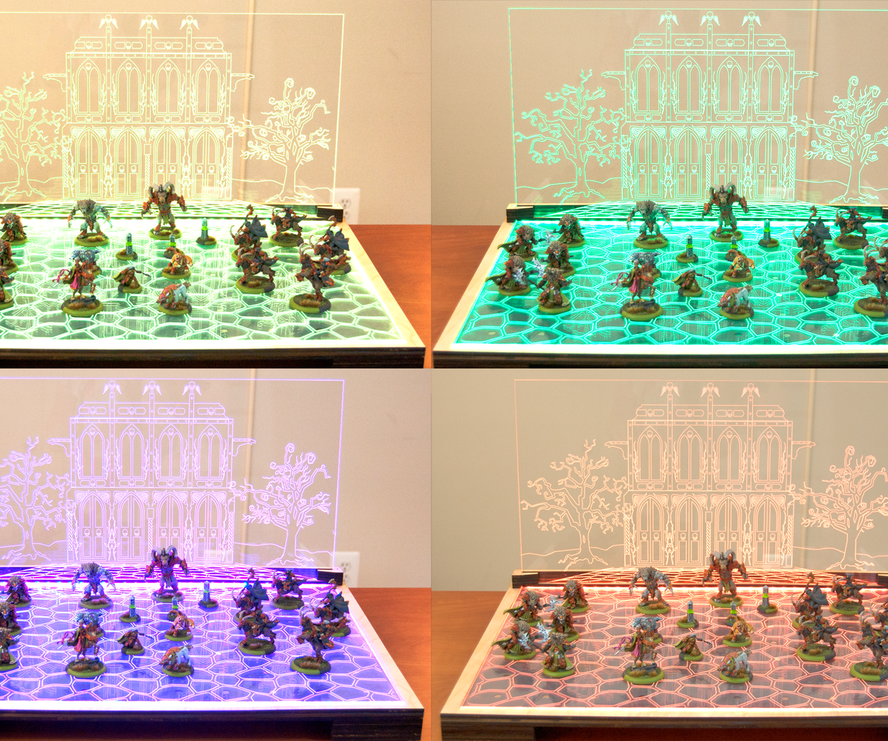 How to Design and Laser Cut a Lit Display Board for War-gaming Miniatures