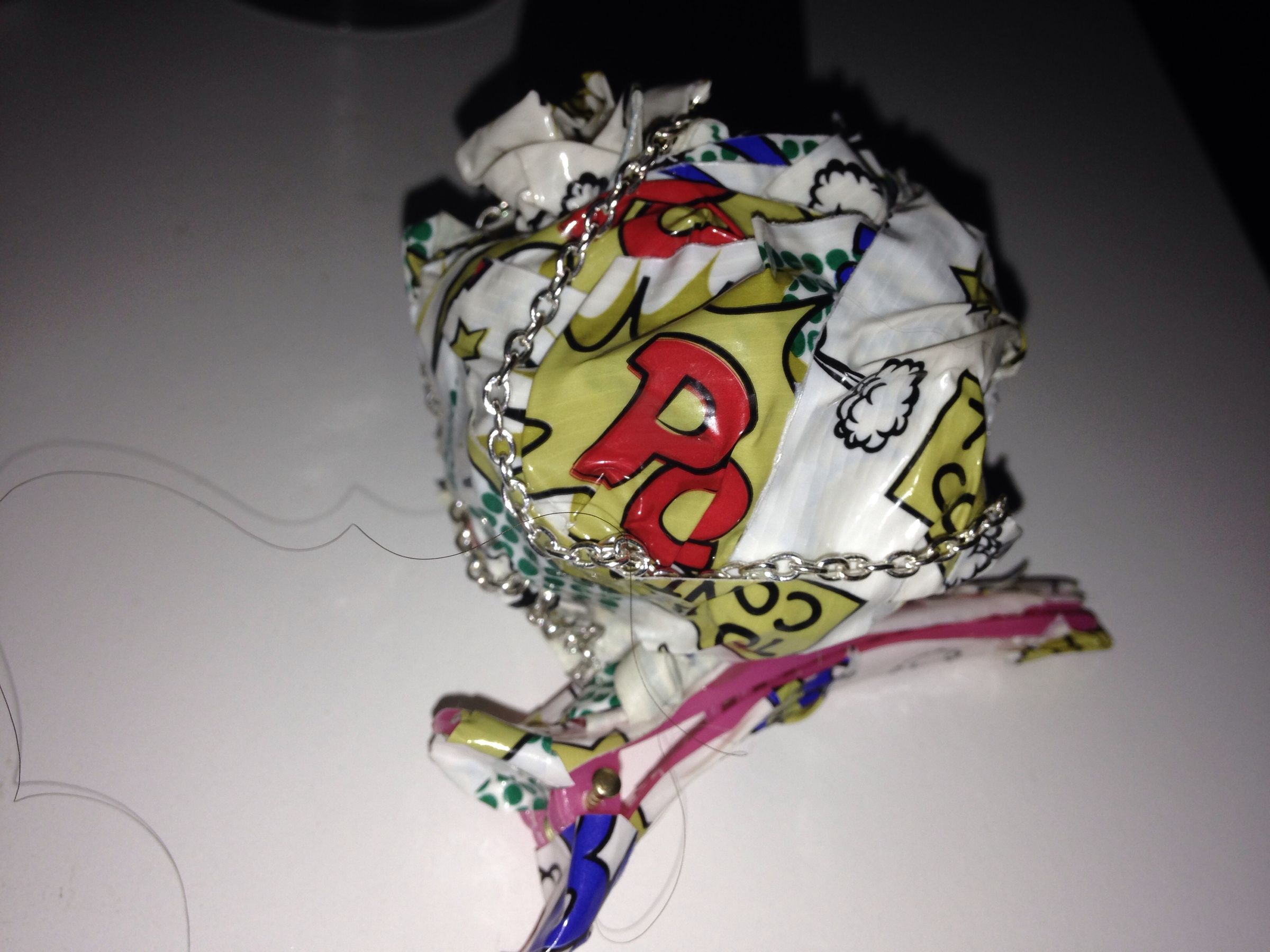 Chain Duct Tape Rose Clip