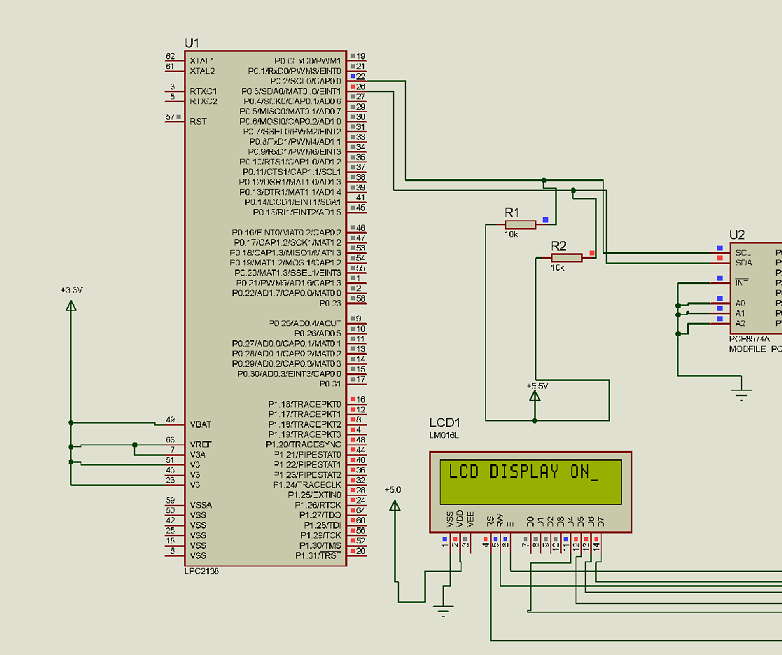 LPC2148 Interfacing PCF8574A I2C LCD Converter