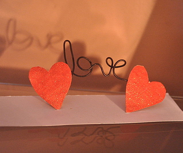 Love Wire Table Centerpiece