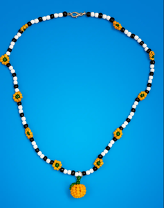 🎃✨ Pumpkin Bead Necklace – DIY Halloween Accessory ✨🎃