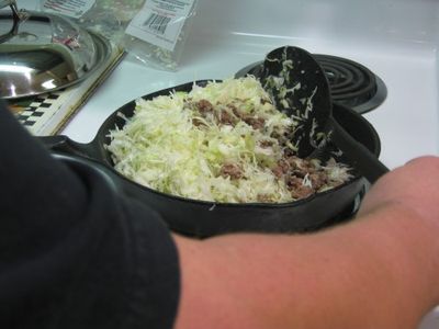 Add in the "noodles" (cabbage)