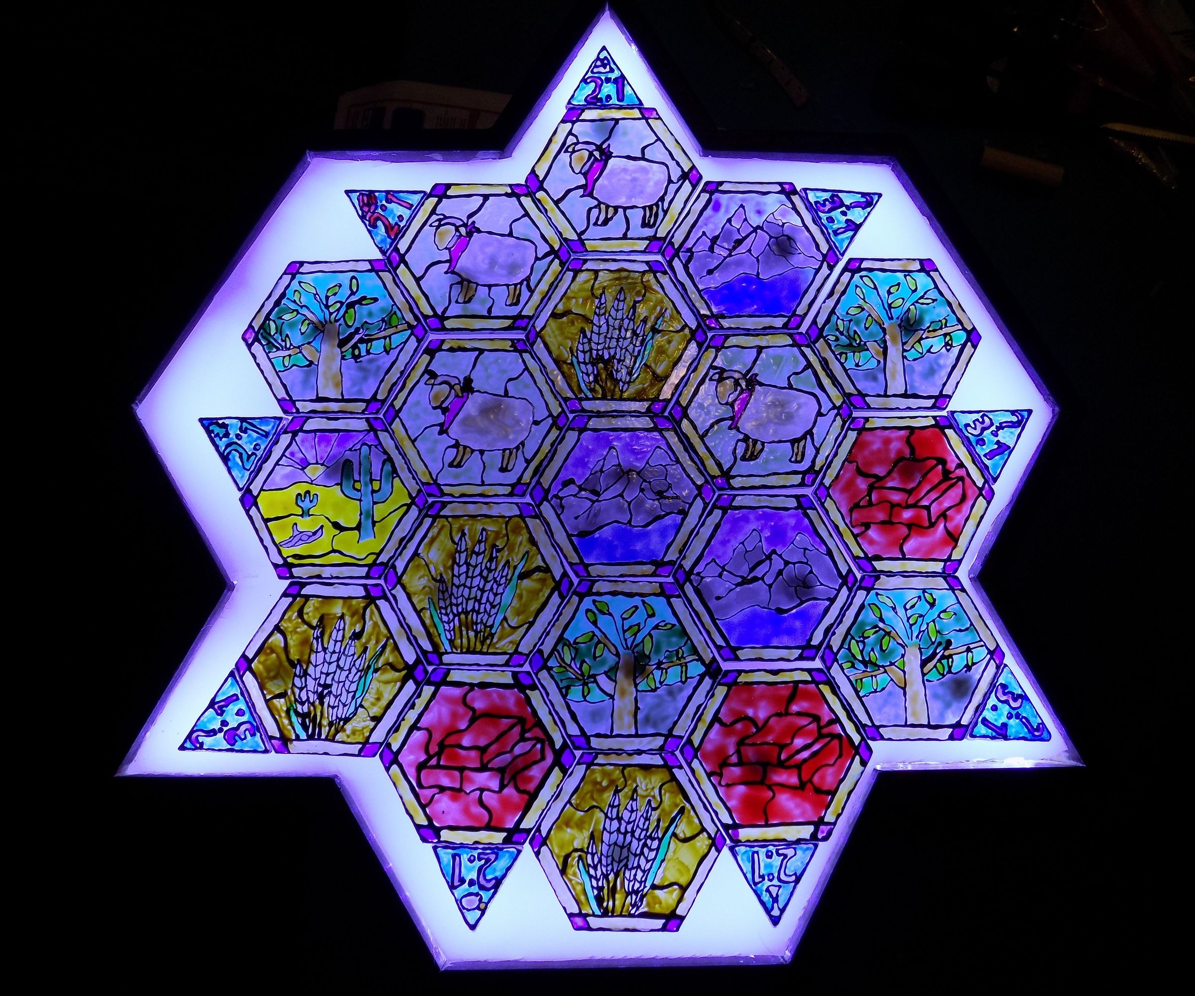 (Faux) Stained Glass Settlers of Catan