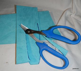 Cutting Out the Leather Front and Transferring the Shape to What Will Become the Back Piece