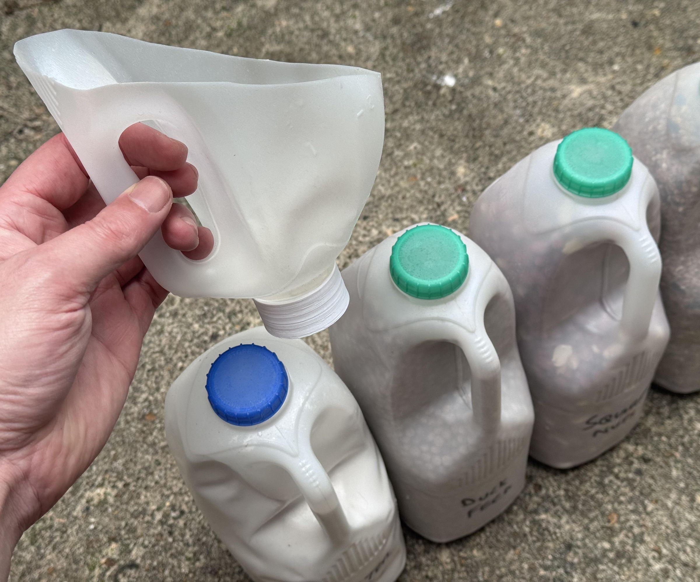 Milk Jug Funnel - 3D Printed Connector