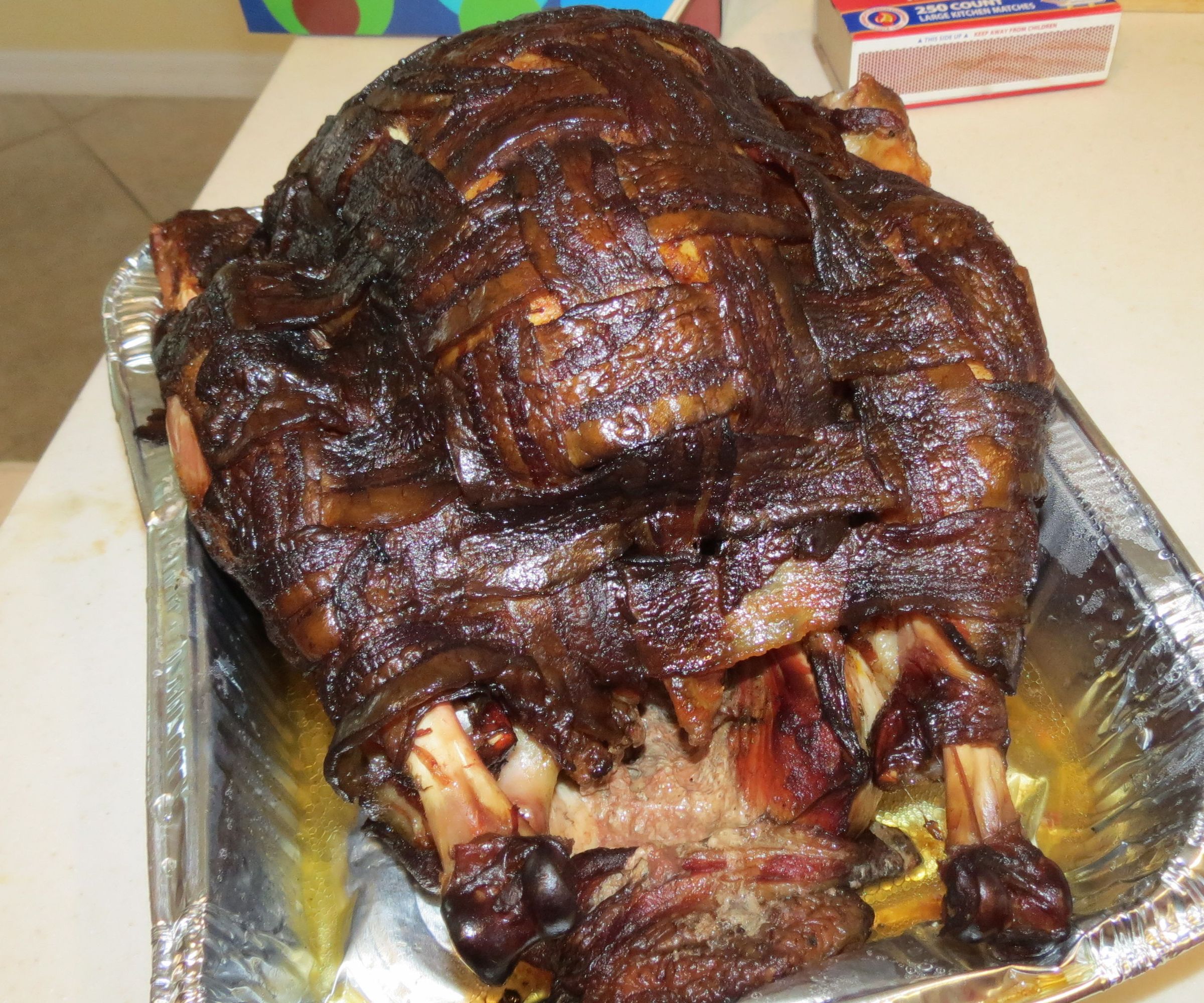 Bacon Wrapped Smoked Turkey