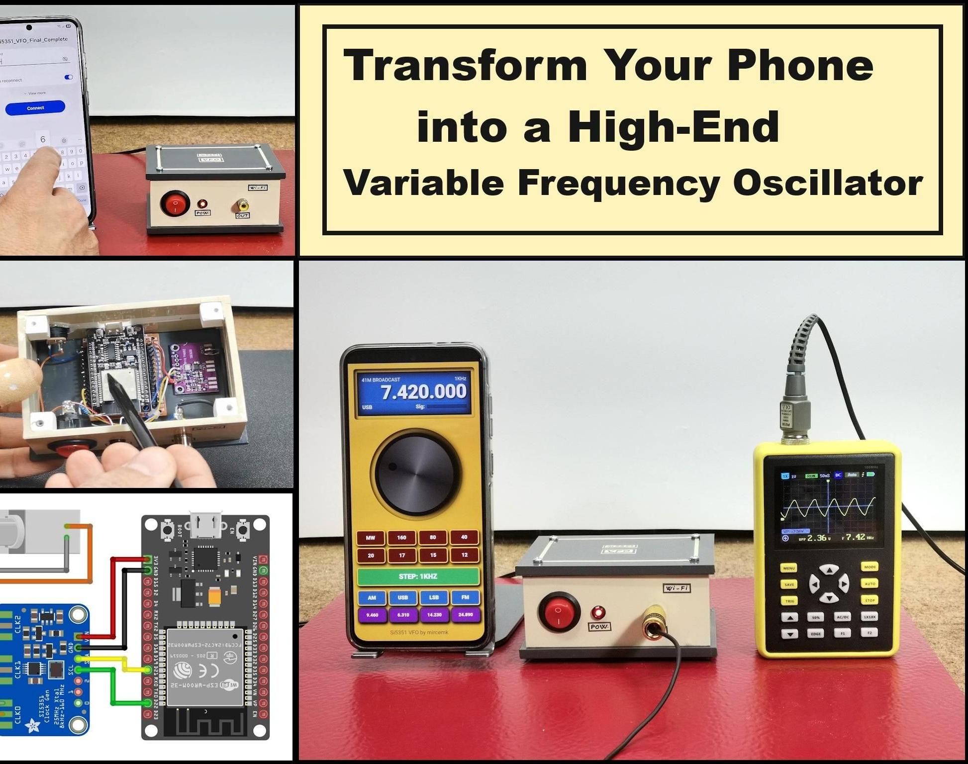 The Ultimate Smartphone VFO ESP32 & Si5351 Wireless Control