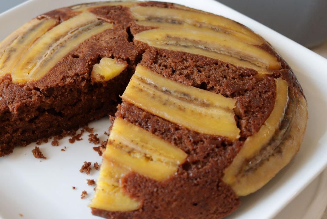 Chocolate Banana Upside-Down Cake