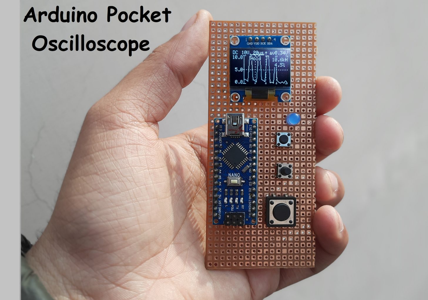 Arduino Nano 20KHz Pocket Sized Digital Oscilloscope. : 17 Steps (with ...