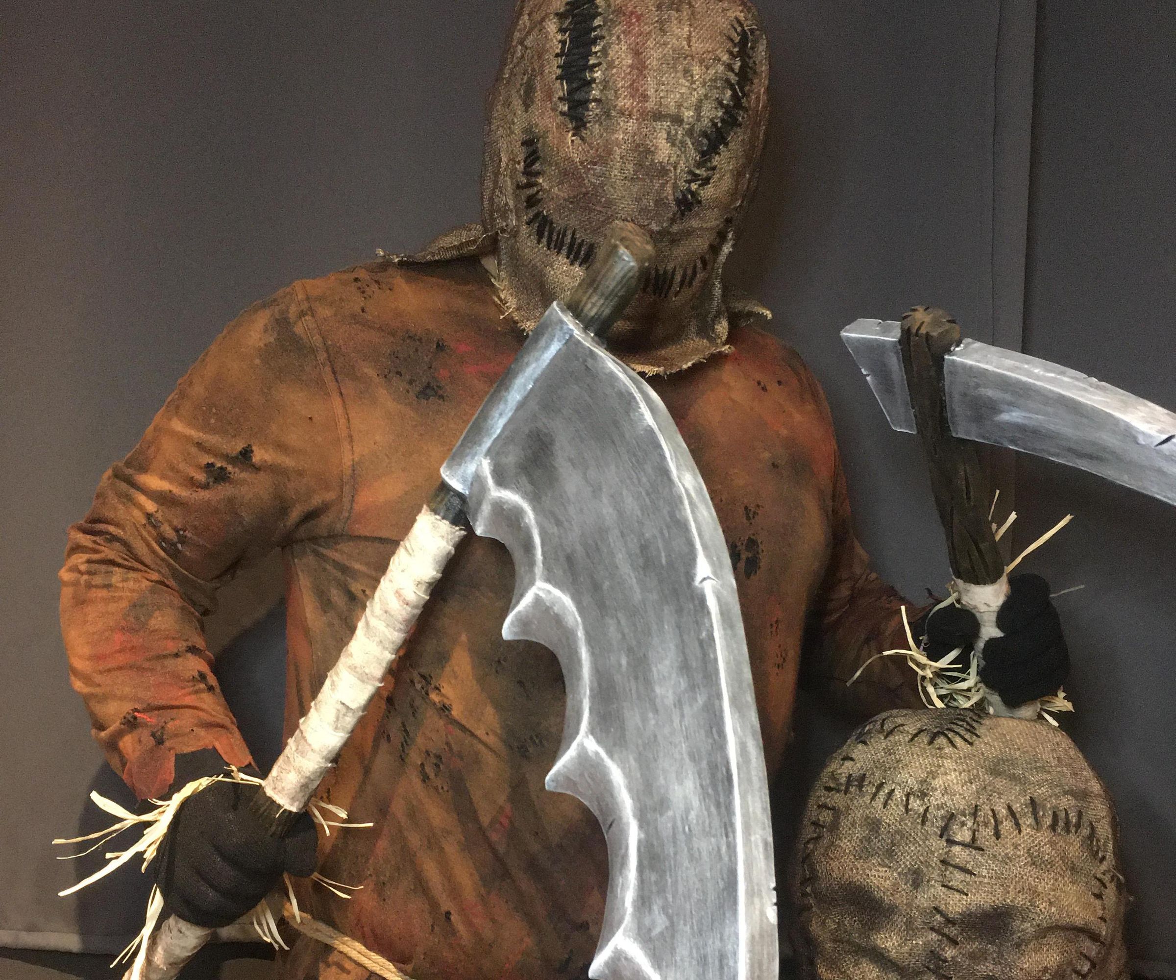 Halloween Scarecrow Costume With Additional Props