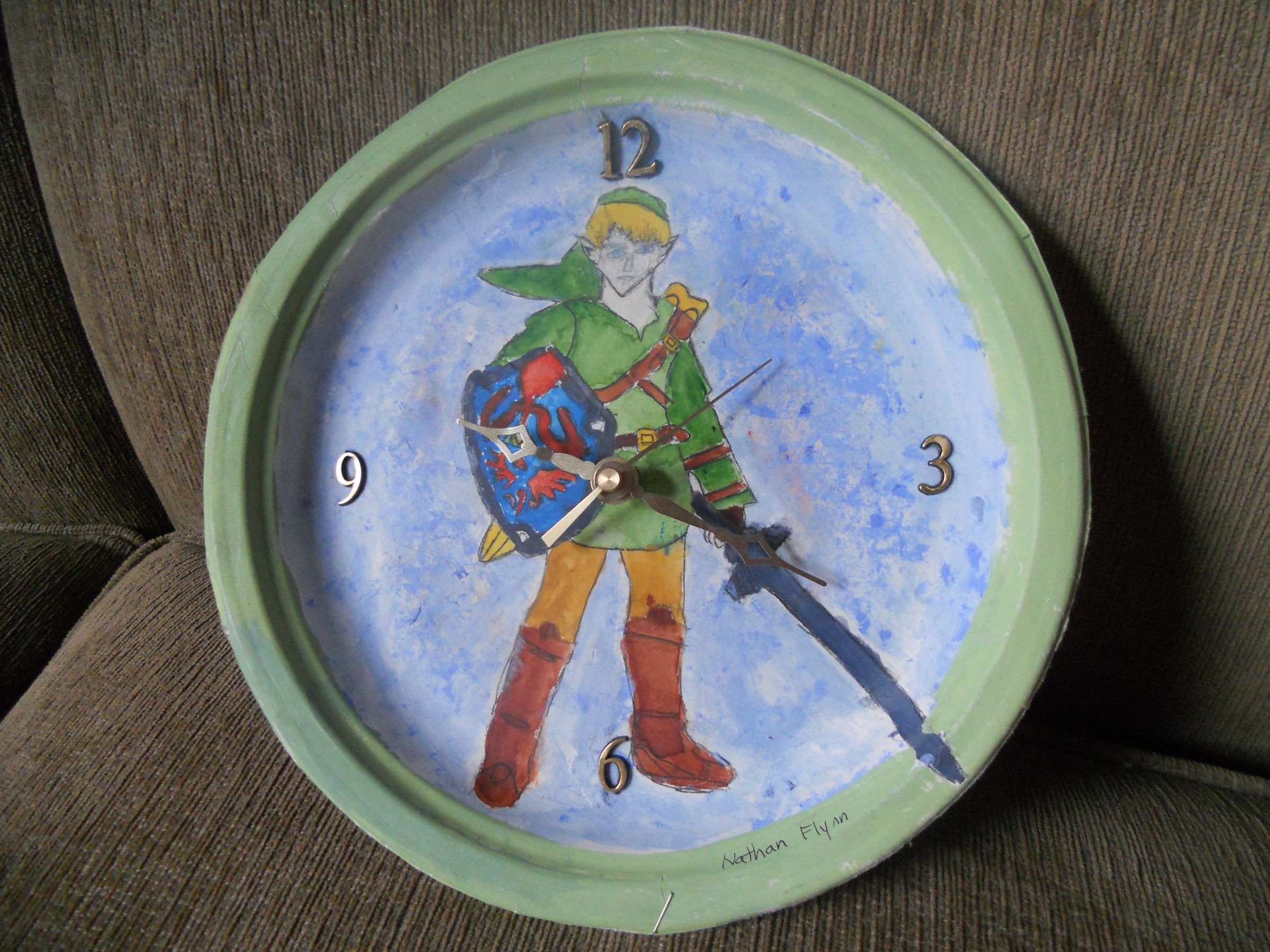 Hand Painted Zelda Clock