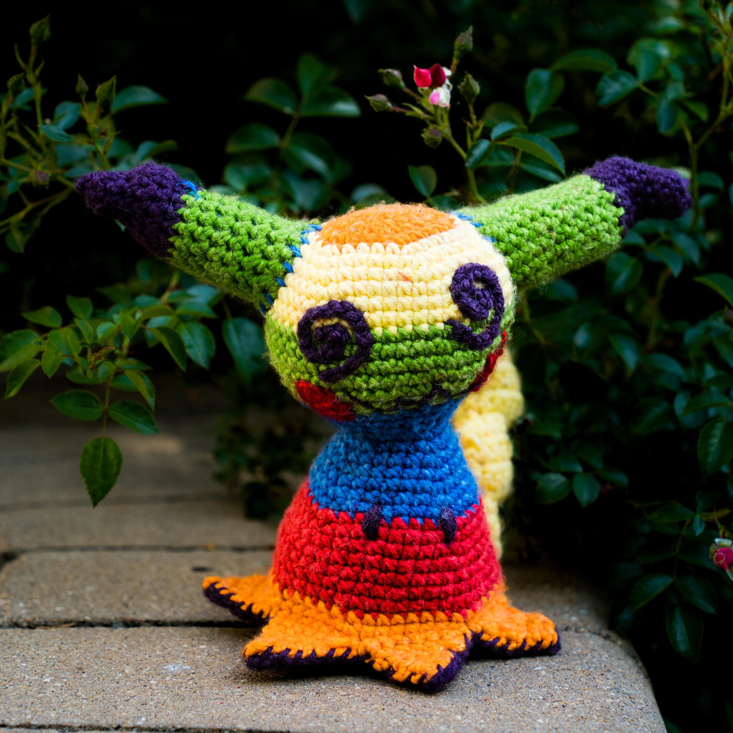 Rainbow Mimikyu! Free Crochet Pattern 7 Steps (with Pictures