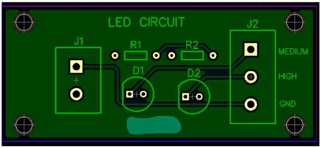 PCB Layout - LED Indications