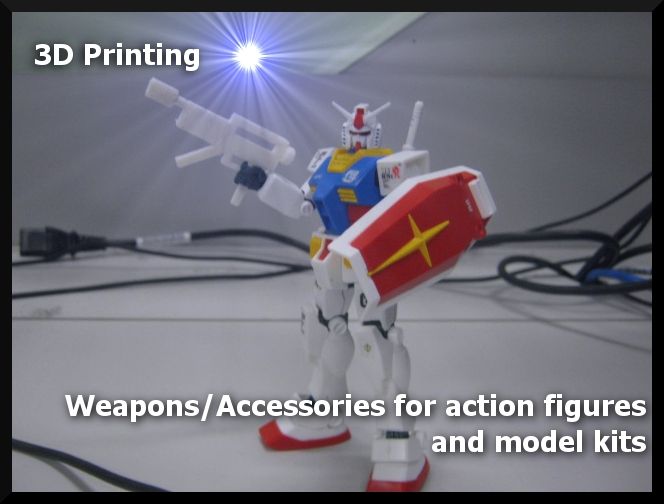3D Printing Weapons/Accessories for Action Figures and Model Kits