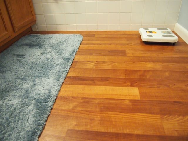 Bathroom Linoleum flooring replacement project
