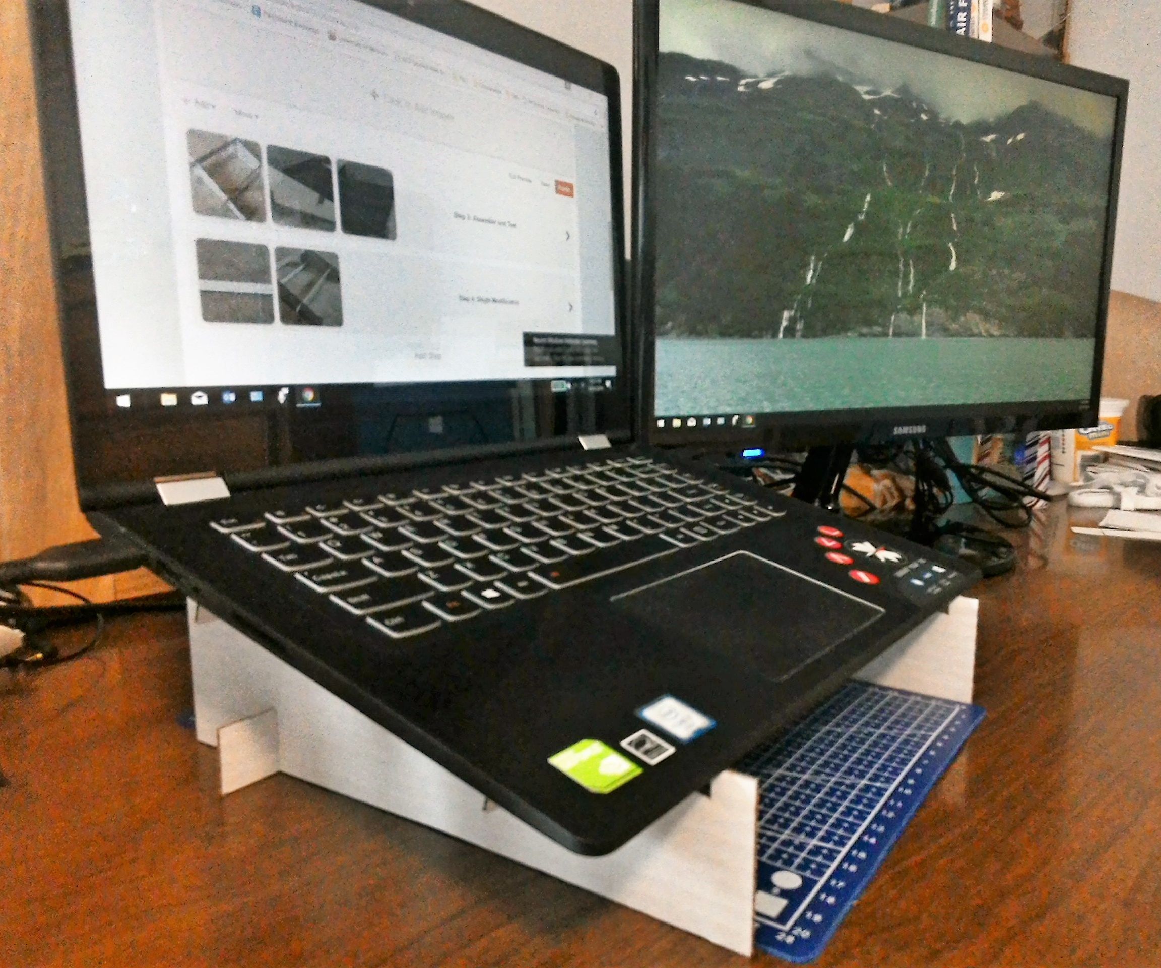 A Sturdy Cardboard Laptop Stand