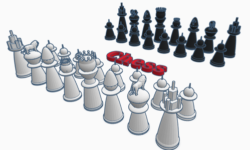 3d Design Chess Set