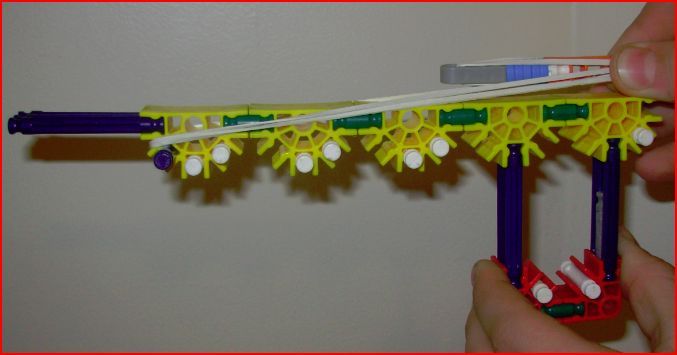 Exploding shotgun bullet. KNEX.