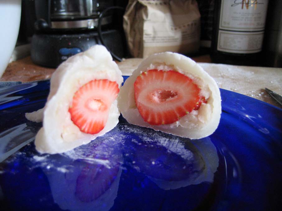 Ichigo Daifuku - Japanese Sweet Bean and Strawberry Ball