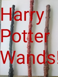 Realistic Harry Potter Wand From Sticks and Hot Glue