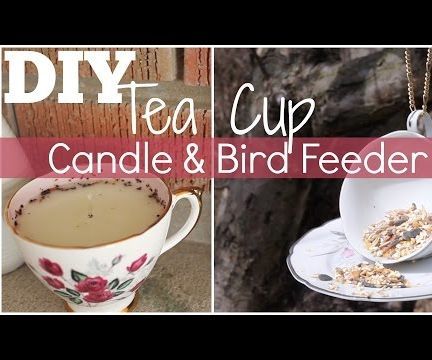Teacup Bird Feeder & Candle