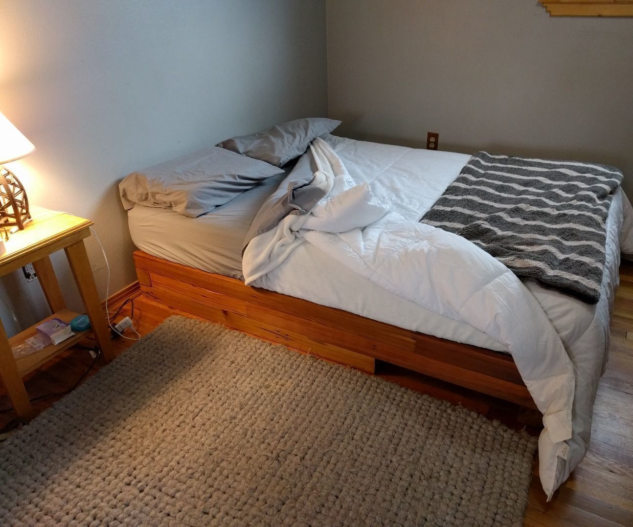 Reclaimed Cedar Fence Post Bed Frame