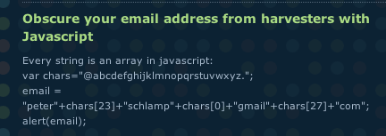 Obscure Your Email Address From Harvesters With Javascript