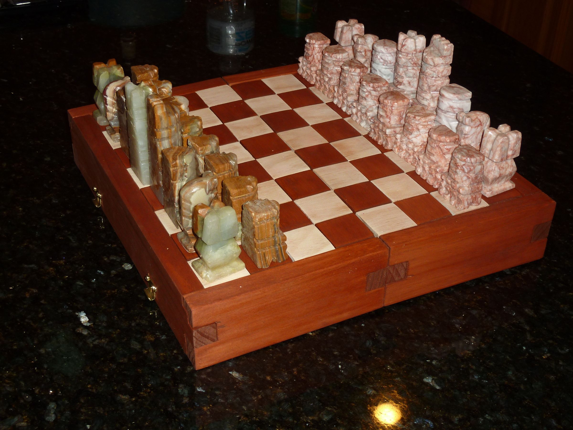 Interlocking Chess/Checker Board Puzzle