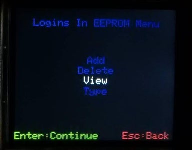 View Login From EEPROM