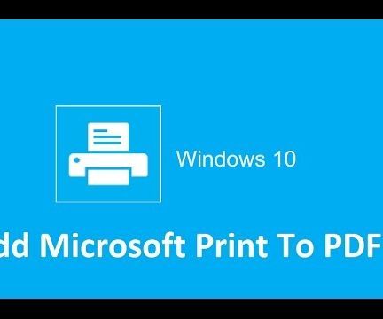 How to Add Microsoft Print to Pdf to Windows 10
